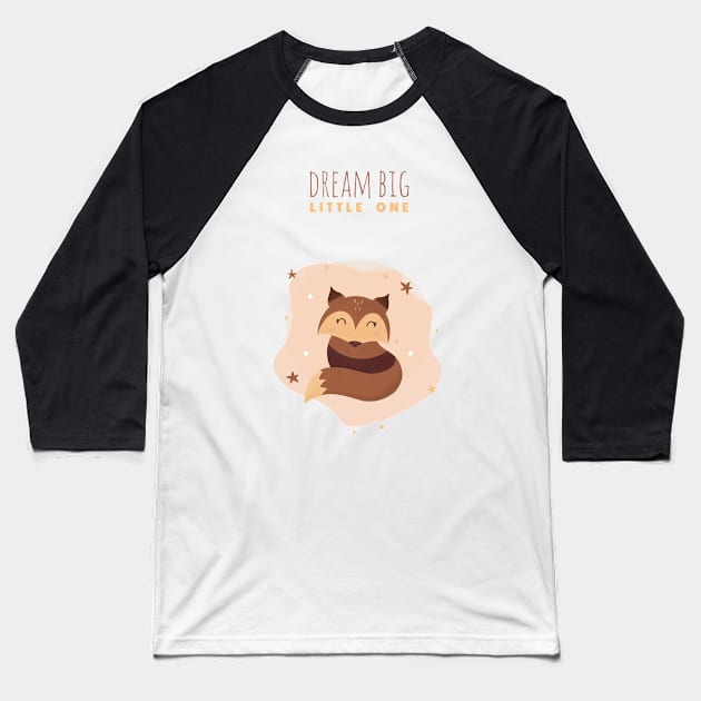 Little fox mum Baseball T-Shirt by facyne